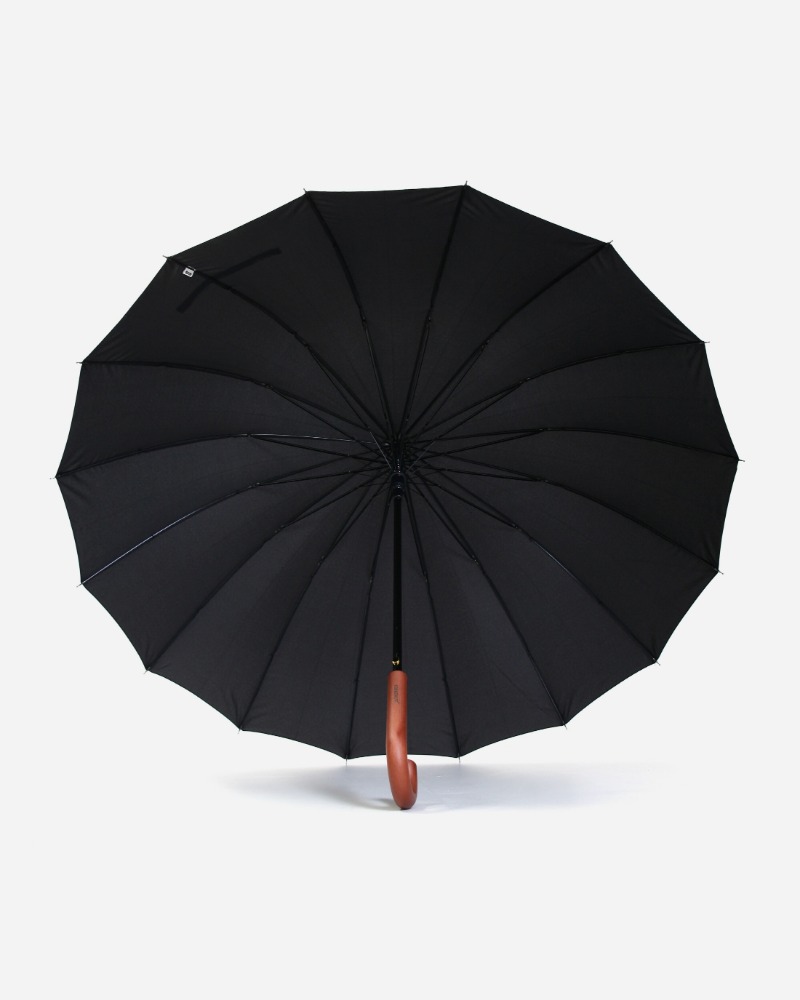 PARACHASE 1085 16개의 우산 살로 견고하게! 곡자 우드그립 대형 자동 장우산